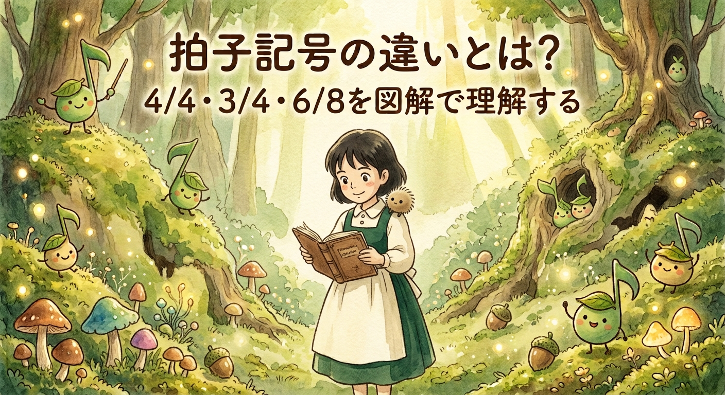 拍子記号の違いとは？｜4/4・3/4・6/8を図解で理解する